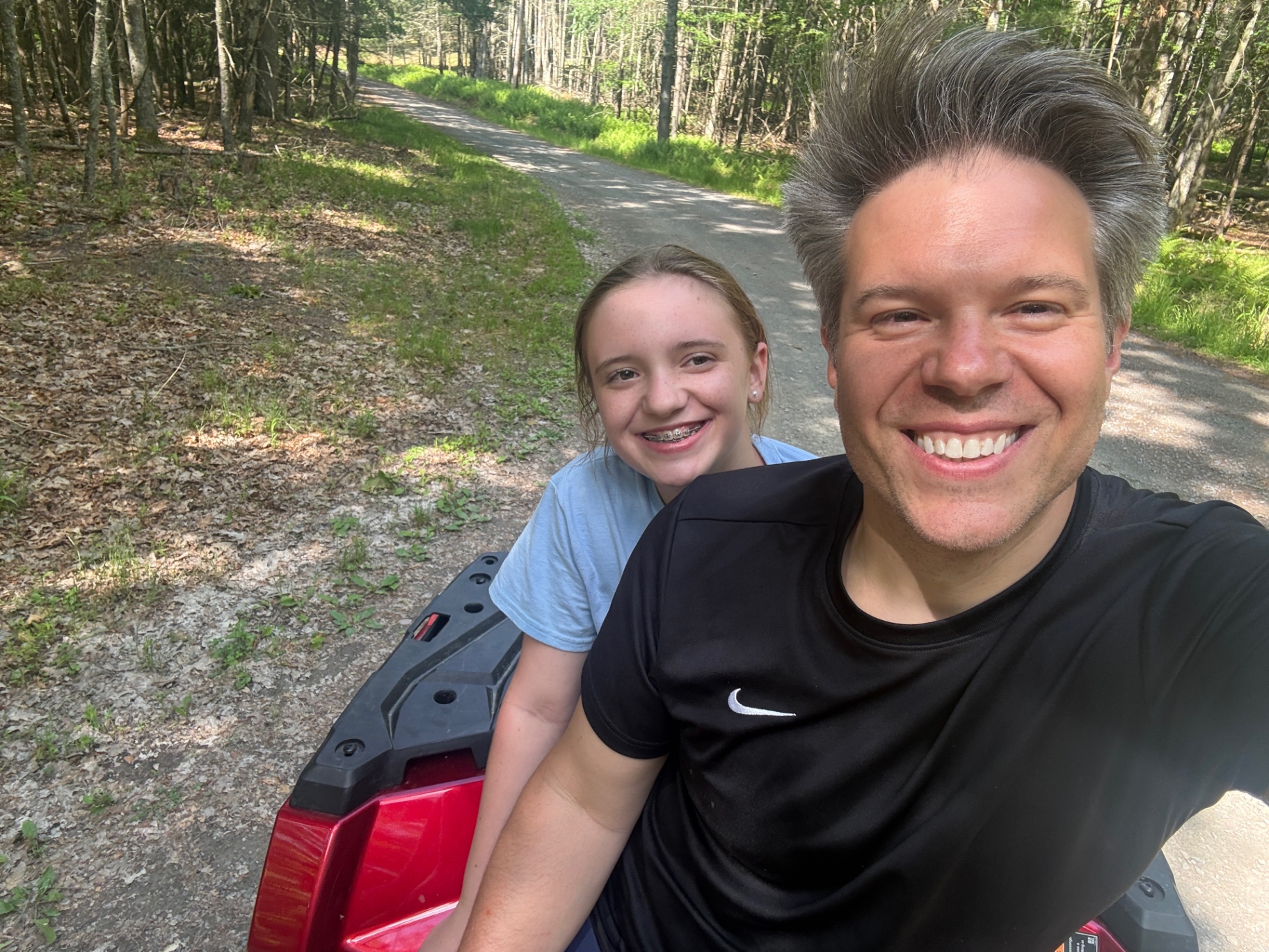 Trail rides in the woods