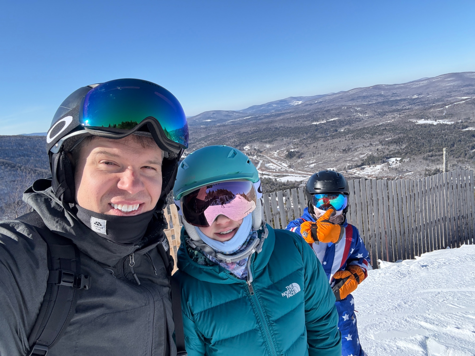 Skiing in the mountains